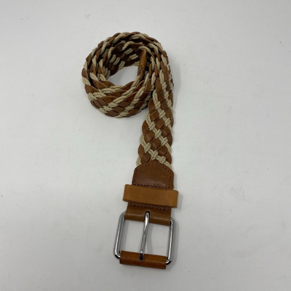 Banana Republic Braided Leather Jute Cord Belt